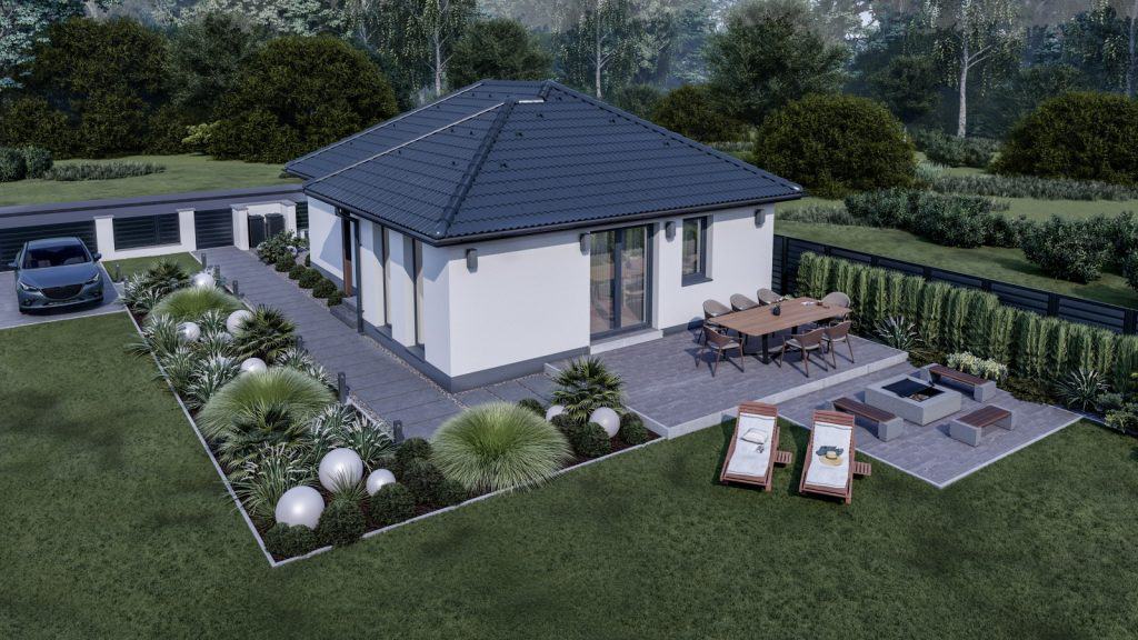 65 m2 ház (2 hálószoba + nappali) normál