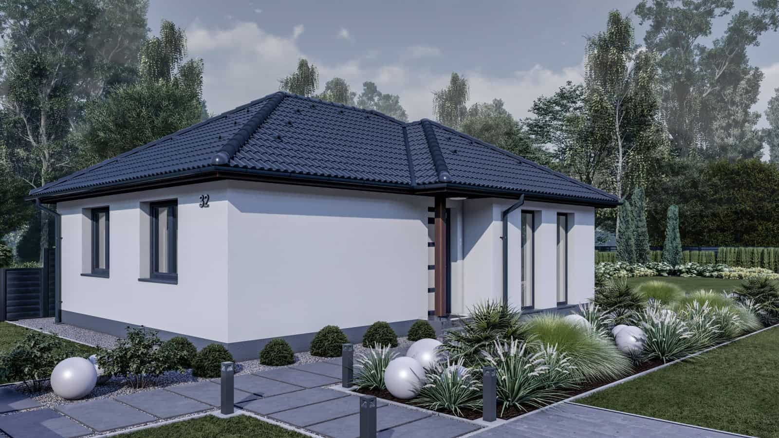 65 m2 ház (2 hálószoba + nappali) normál