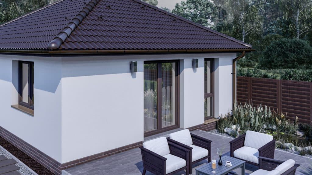 80 m2 ház (3 hálószoba + nappali) keskeny