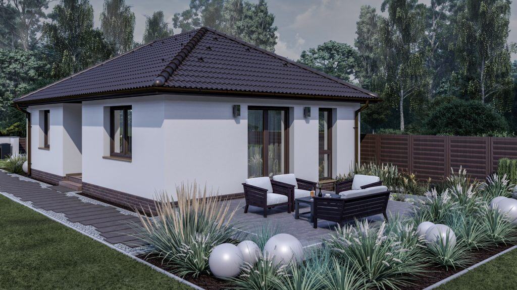 80 m2 ház (3 hálószoba + nappali) keskeny