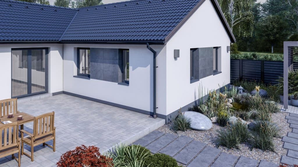 105 m2 ház (4 hálószoba + nappali) normál oromfalas