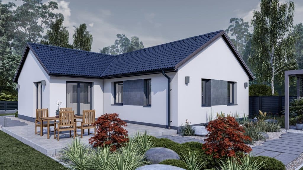 105 m2 ház (4 hálószoba + nappali) normál oromfalas