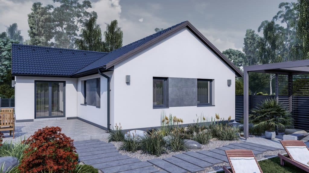 105 m2 ház (4 hálószoba + nappali) normál oromfalas