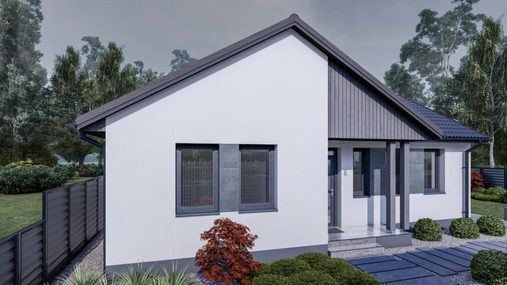 105 m2 ház (4 hálószoba + nappali) normál oromfalas