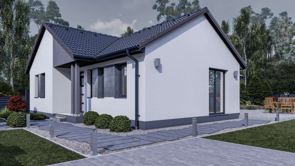 105 m2 ház (4 hálószoba + nappali) normál oromfalas