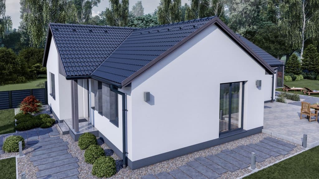 105 m2 ház (4 hálószoba + nappali) normál oromfalas