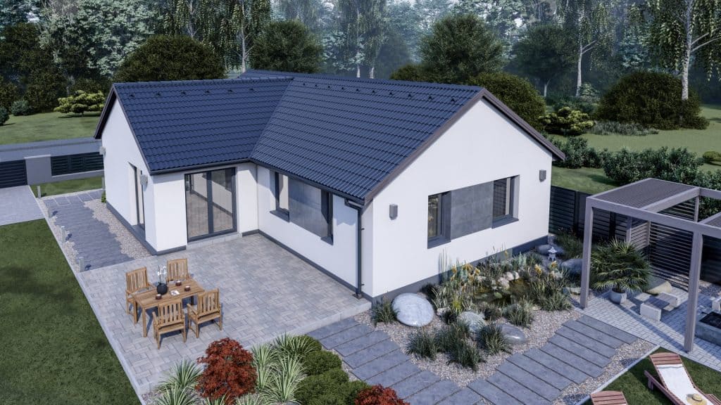 105 m2 ház (4 hálószoba + nappali) normál oromfalas