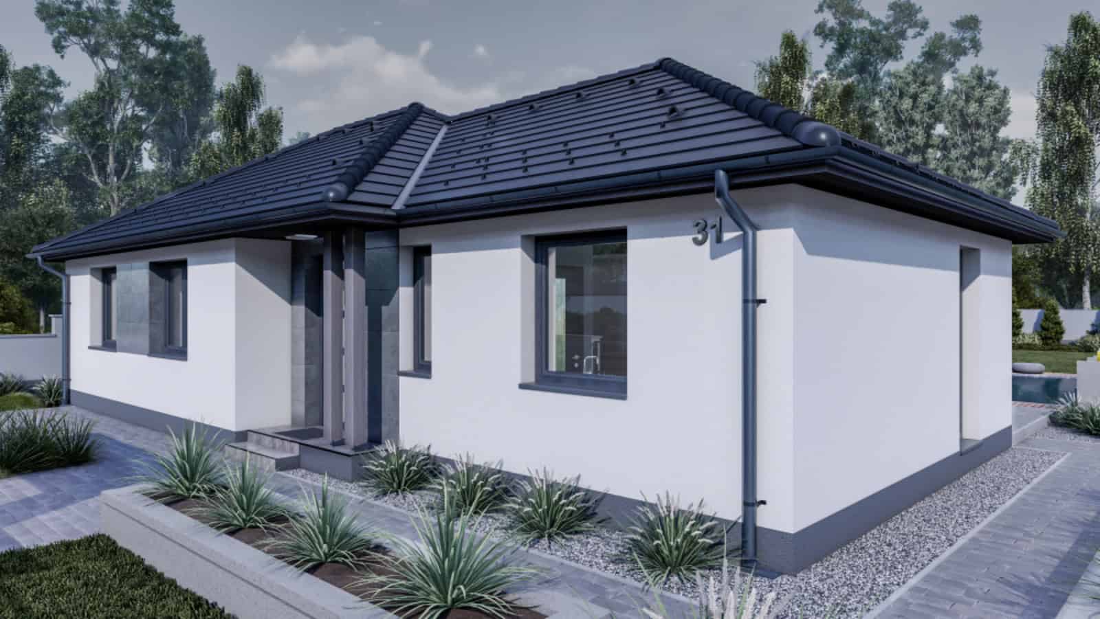 115 m2 ház (5 hálószoba + nappali) széles