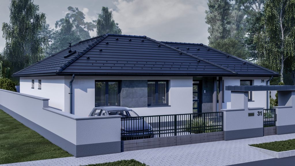 115 m2 ház (5 hálószoba + nappali) széles