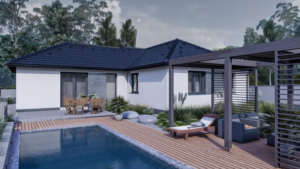 115 m2 ház (5 hálószoba + nappali) széles