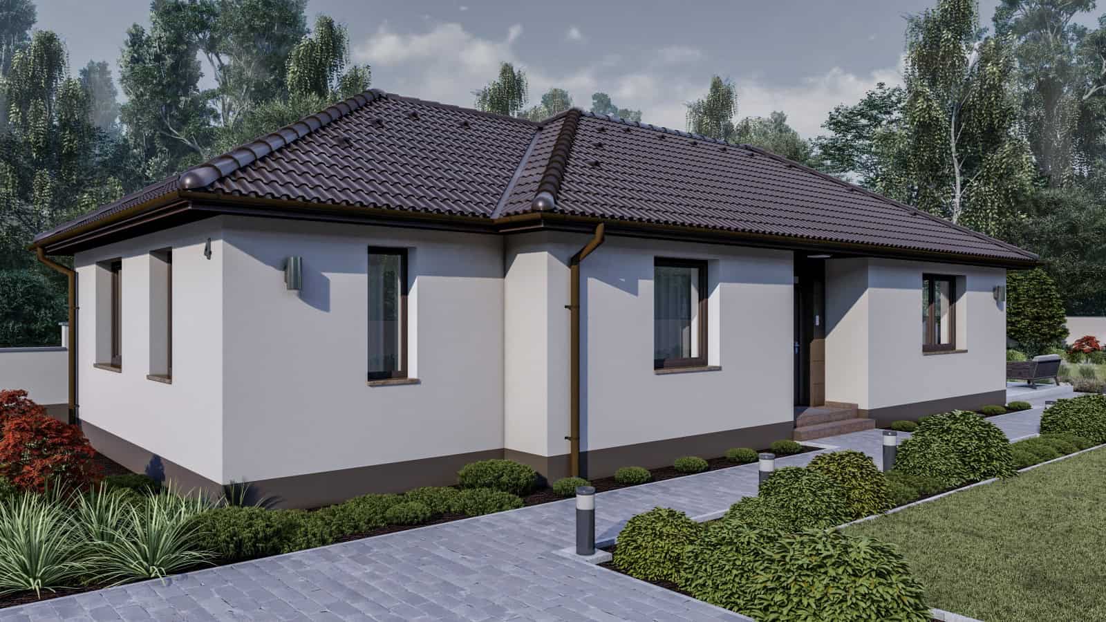 90 m2 ház (3 hálószoba + nappali) keskeny