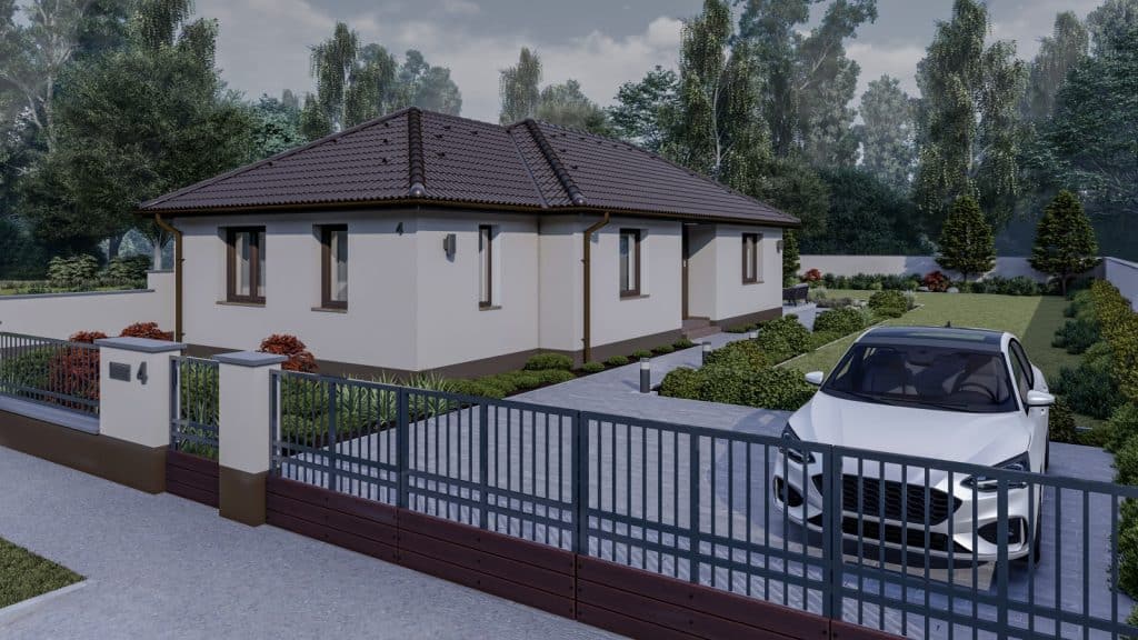 90 m2 ház (3 hálószoba + nappali) keskeny