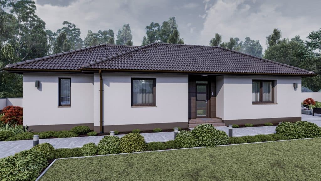 90 m2 ház (3 hálószoba + nappali) keskeny