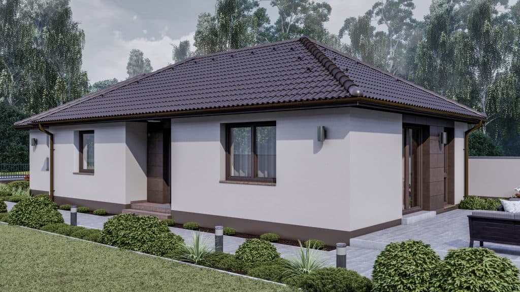 90 m2 ház (3 hálószoba + nappali) keskeny