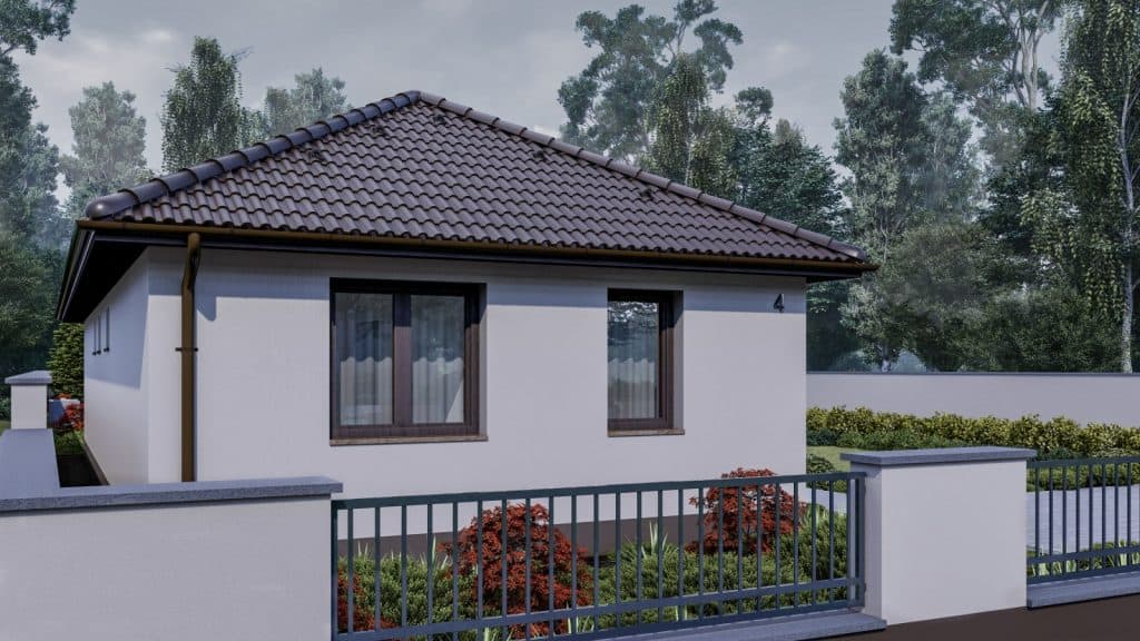 90 m2 ház (3 hálószoba + nappali) keskeny