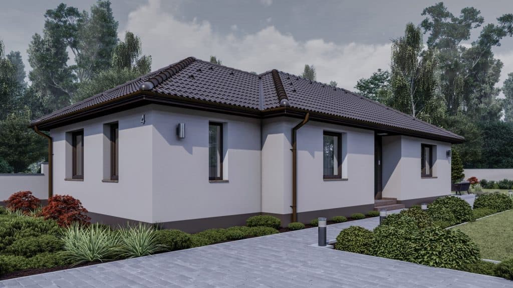 90 m2 ház (3 hálószoba + nappali) keskeny