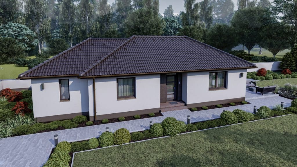 90 m2 ház (3 hálószoba + nappali) keskeny