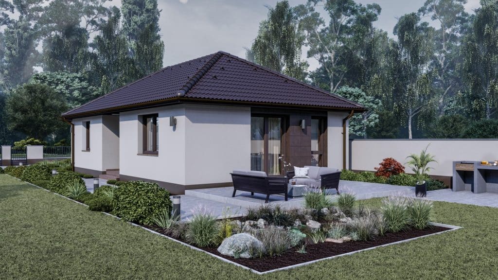 90 m2 ház (3 hálószoba + nappali) keskeny