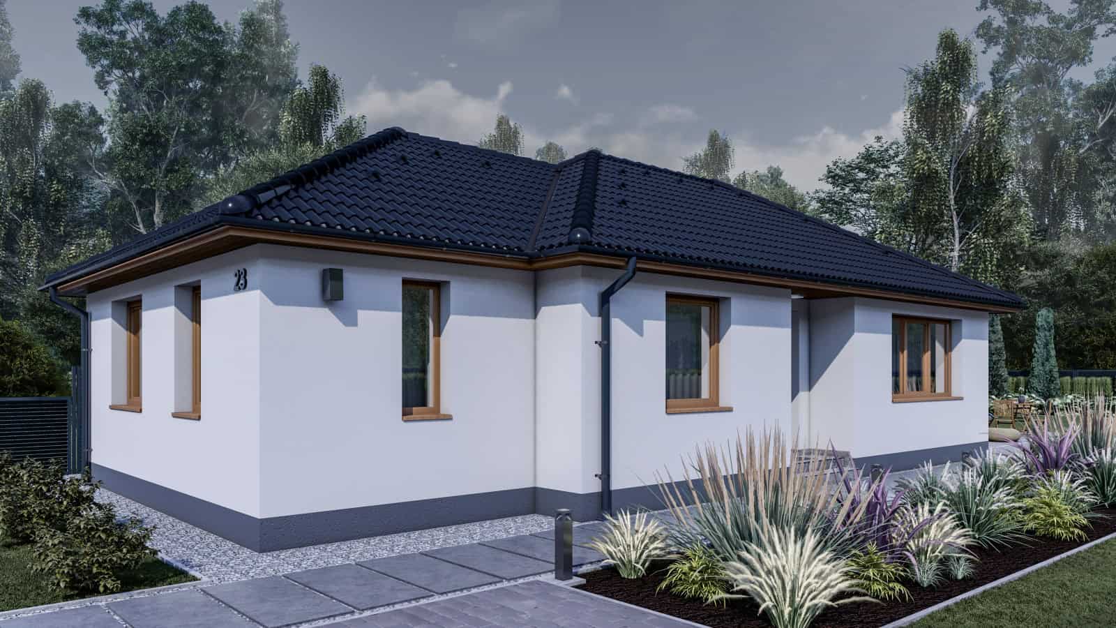 Eladó ikerház – Pér – 90 m2 ház (4 hálószoba + nappali)