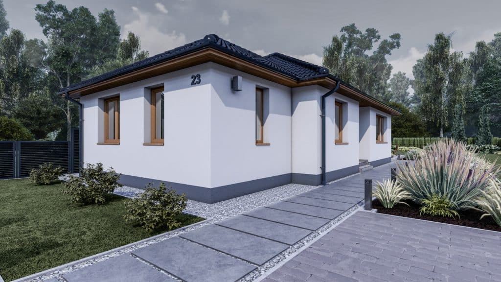 Eladó ikerház – Pér – 90 m2 ház (4 hálószoba + nappali)