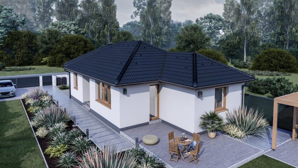 Eladó ikerház – Pér – 90 m2 ház (4 hálószoba + nappali)