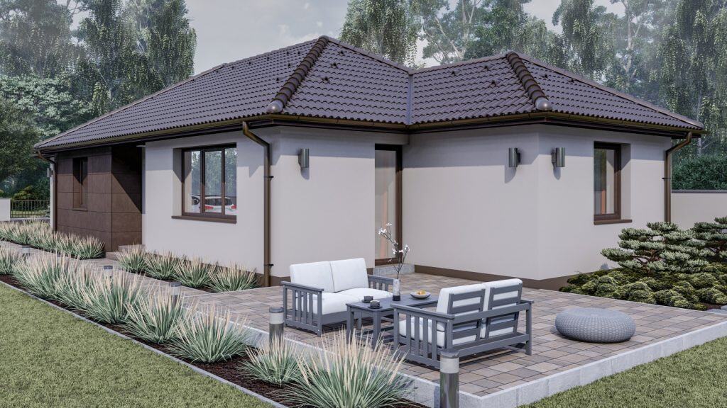 100 m2 ház (4 hálószoba + nappali) keskeny