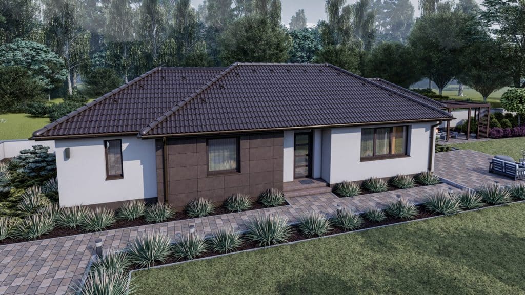 100 m2 ház (4 hálószoba + nappali) keskeny