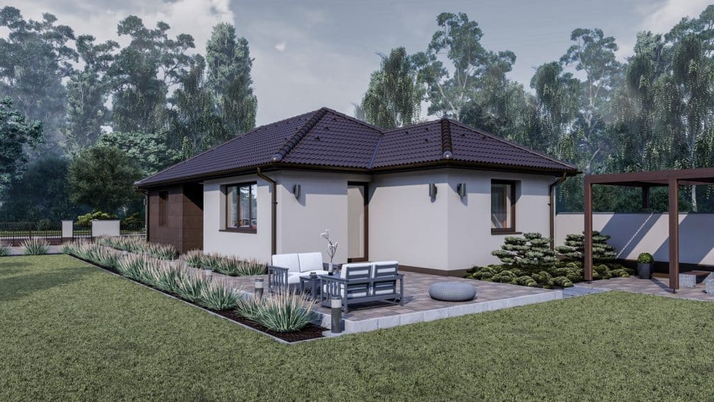 100 m2 ház (4 hálószoba + nappali) keskeny