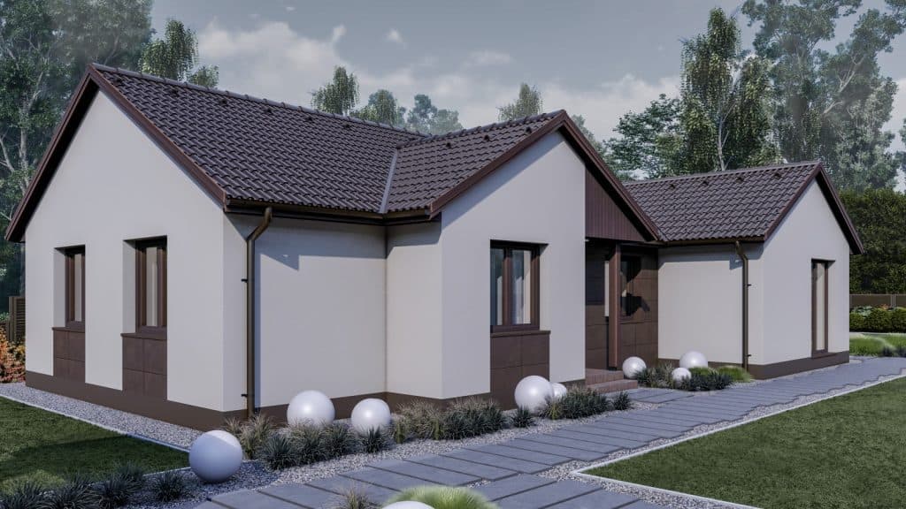 115 m2 ház (4 hálószoba + nappali) normál oromfalas