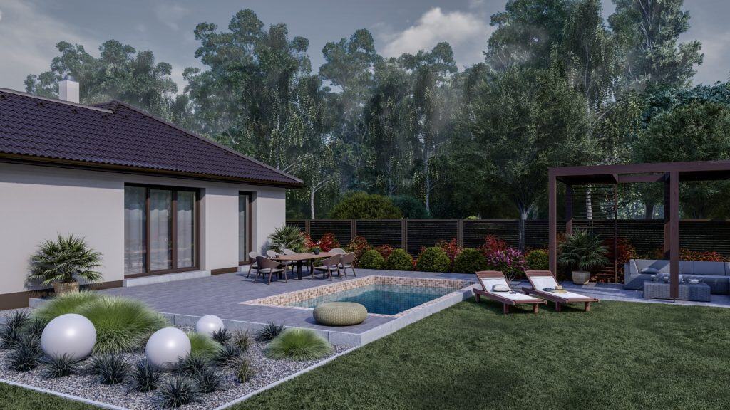 115 m2 ház (4 hálószoba + nappali) normál oromfalas