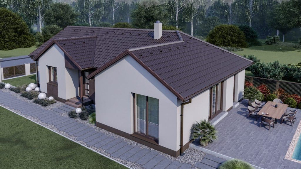 115 m2 ház (4 hálószoba + nappali) normál oromfalas