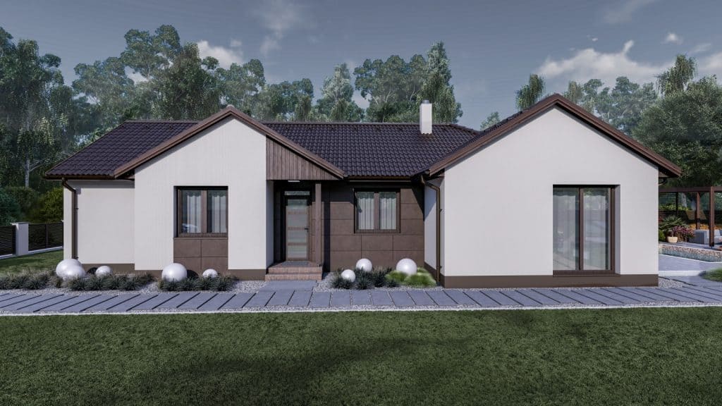 115 m2 ház (4 hálószoba + nappali) normál oromfalas