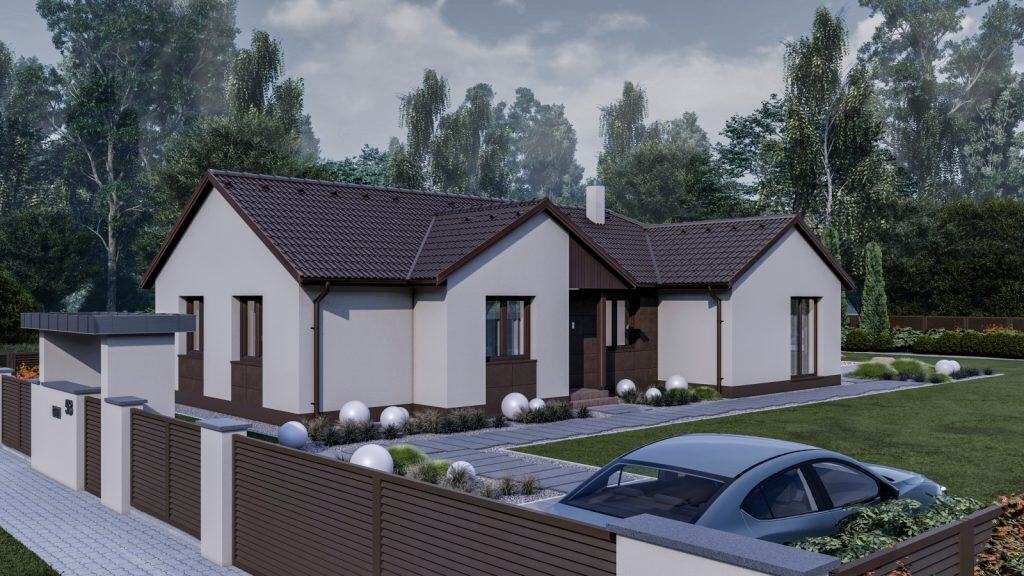 115 m2 ház (4 hálószoba + nappali) normál oromfalas